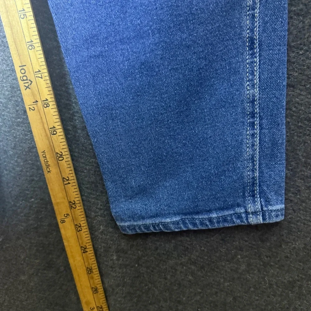Hollister‎ Jeans 29 Patchwork High Rise Mom Blue Colorblock Ankle Festival Retro